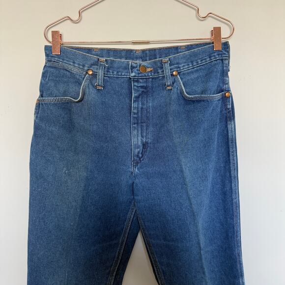 Lot of 2 Wrangler Mens Denim Jeans 33 Short Regular Fit Western Rodeo Cowboy - Picture 8 of 12